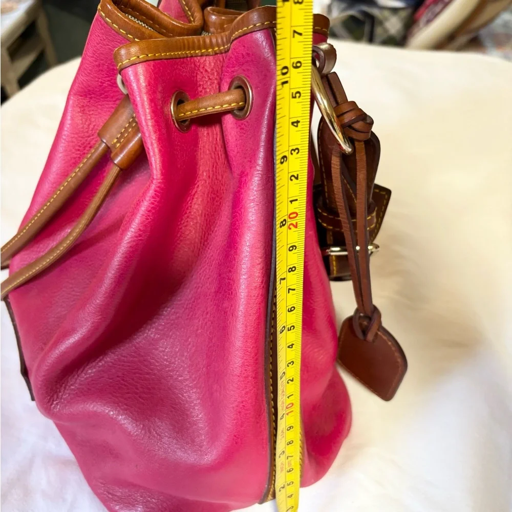 Dooney & Bourke red and Brown vintage bucket Bag
